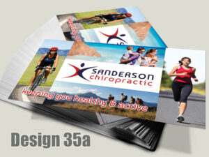 Chiropractic Business Card - Design 35a - For Chiropractic Clinics