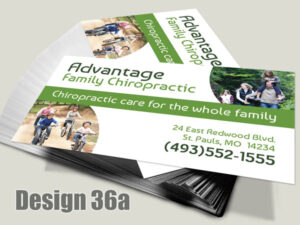 Chiropractic Business Card - Design 36a - For Chiropractic Clinics