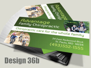 Chiropractic Business Card - Design 36b - For Chiropractic Clinics