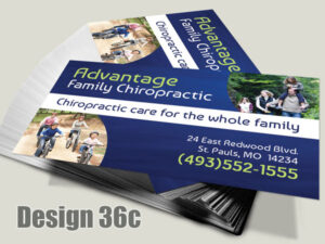 Chiropractic Business Card - Design 36c - For Chiropractic Clinics