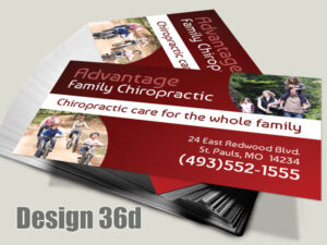 Chiropractic Business Card - Design 36d - For Chiropractic Clinics