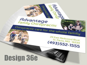 Chiropractic Business Card - Design 36e - For Chiropractic Clinics