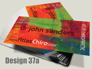 Chiropractic Business Card - Design 37a - For Chiropractic Clinics