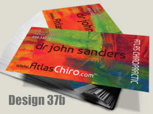 Chiropractic Business Card - Design 37b - For Chiropractic Clinics