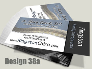 Chiropractic Business Card - Design 38a - For Chiropractic Clinics