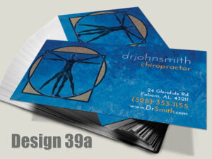Chiropractic Business Card - Design 39a - For Chiropractic Clinics