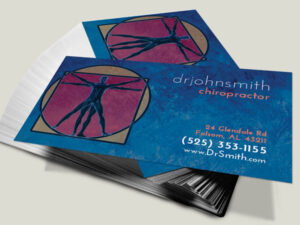 Chiropractic Business Card - Design 39b - For Chiropractic Clinics