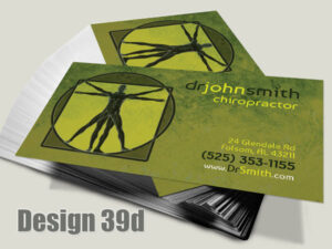 Chiropractic Business Card - Design 39d - For Chiropractic Clinics