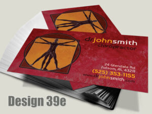 Chiropractic Business Card - Design 39e - For Chiropractic Clinics