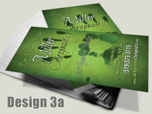 Chiropractic Business Card - Design 3a - Business Cards for Chiropractic Clinics