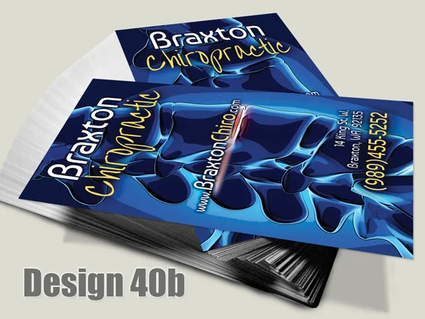 Chiropractic Business Card - Design 40b - For Chiropractic Clinics