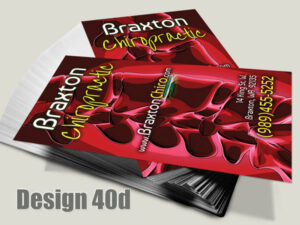 Chiropractic Business Card - Design 40d - For Chiropractic Clinics