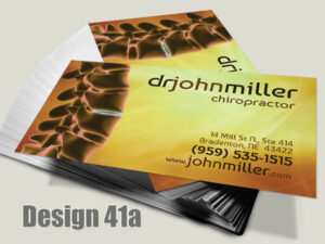 Chiropractic Business Card - Design 41a - For Chiropractic Clinics