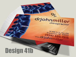 Chiropractic Business Card - Design 41b - For Chiropractic Clinics