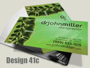 Chiropractic Business Card - Design 41c - For Chiropractic Clinics