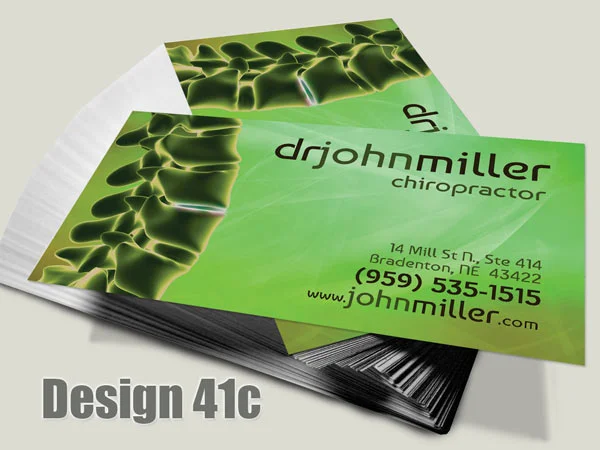 Chiropractic Business Card Design 41 3 Chiropractic Business Card - Design 41c - For Chiropractic Clinics