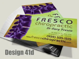 Chiropractic Business Card - Design 41d - For Chiropractic Clinics