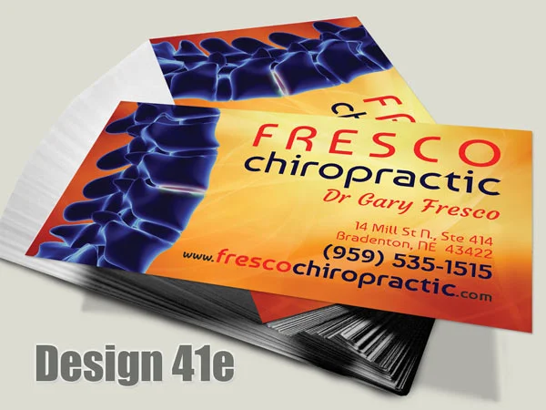 Chiropractic Business Card Design 41 5 Chiropractic Business Card - Design 41e - For Chiropractic Clinics