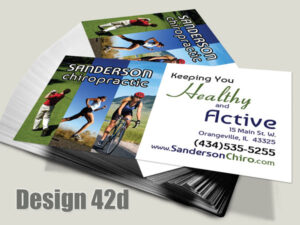 Chiropractic Business Card - Design 42d - For Chiropractic Clinics
