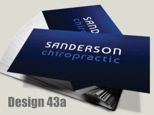 Chiropractic Business Card - Design 43a - For Chiropractic Clinics