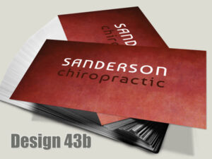 Chiropractic Business Card - Design 43b - For Chiropractic Clinics