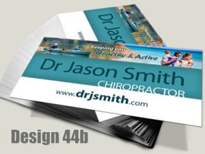 Chiropractic Business Card - Design 44b - For Chiropractic Clinics
