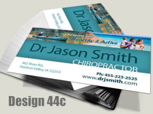 Chiropractic Business Card - Design 44c - For Chiropractic Clinics