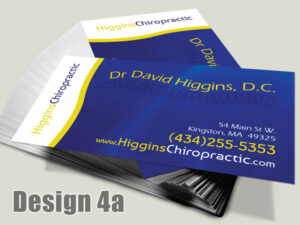Chiropractic Business Card - Design 4a - Business Cards for Chiropractic Clinics