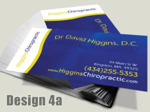 Chiropractic Business Card - Design 4a - Business Cards for Chiropractic Clinics