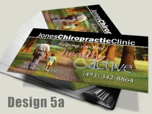 Chiropractic Business Card - Design 5a - Business Cards for Chiropractic Clinics