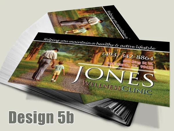 Chiropractic Business Card - Design 5b - Business Cards for Chiropractic Clinics