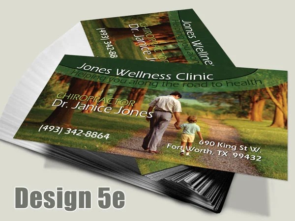 Chiropractic Business Card - Design 5e - Business Cards for Chiropractic Clinics
