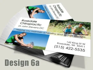 Chiropractic Business Card - Design 6a - Business Cards for Chiropractic Clinics