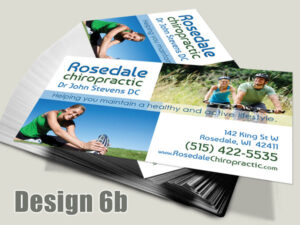 Chiropractic Business Card - Design 6b - Business Cards for Chiropractic Clinics