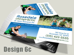 Chiropractic Business Card - Design 6c - Business Cards for Chiropractic Clinics