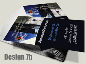 Chiropractic Business Card - Design 7b - Business Cards for Chiropractic Clinics