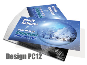 Christmas Postcard Design PC12 - Postcards for Chiropractic Clinics