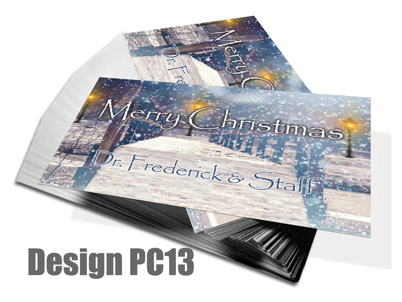 Chiropractic Christmas Postcards 14 Christmas Postcard Design PC13 - Postcards for Chiropractic Clinics
