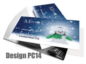 Christmas Postcard Design PC14 - Postcards for Chiropractic Clinics