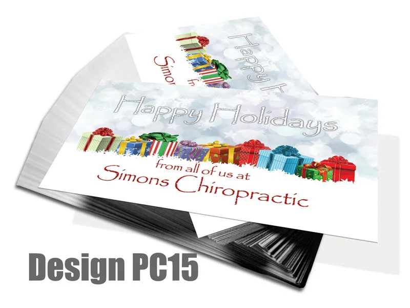 Chiropractic Christmas Postcard - Design PC15 1 Christmas Postcard Design PC15 - Postcards for Chiropractic Clinics