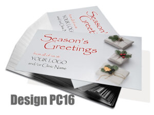 Christmas Postcard Design PC16 - Postcards for Chiropractic Clinics