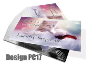 Christmas Postcard Design PC17 - Postcards for Chiropractic Clinics