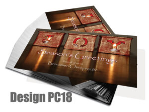 Christmas Postcard Design PC18 - Postcards for Chiropractic Clinics