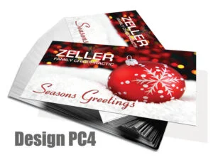 Christmas Postcard Design PC4 - Postcards for Chiropractic Clinics