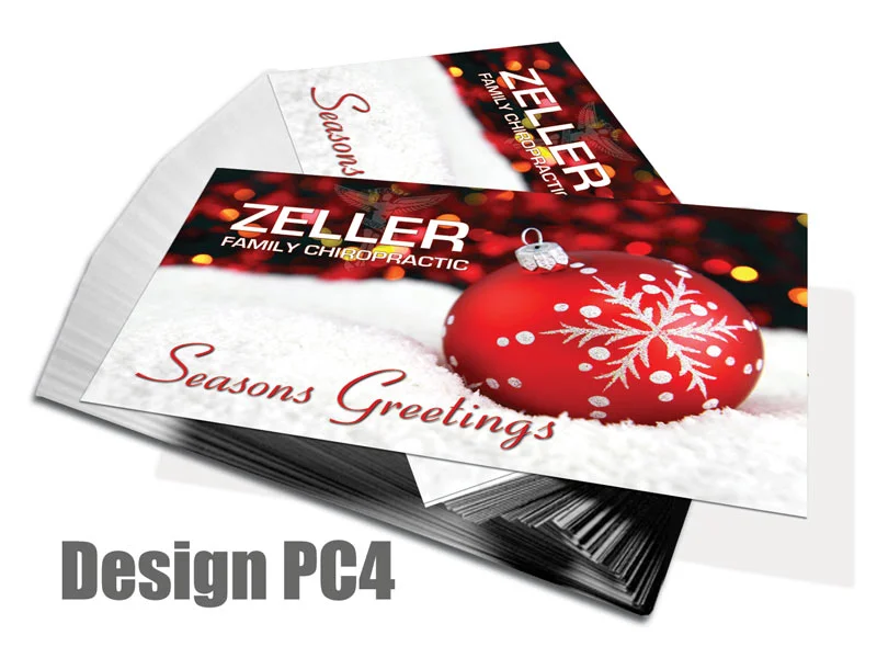 Chiropractic Christmas Postcard - Design PC4 1 Christmas Postcard Design PC4 - Postcards for Chiropractic Clinics