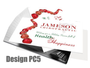 Christmas Postcard Design PC5 - Postcards for Chiropractic Clinics
