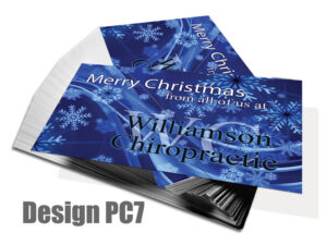Christmas Postcard Design PC7 - Postcards for Chiropractic Clinics