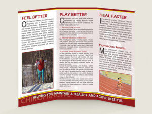 Inside of Brochure -Athletics Chiropractic Patient Education Brochure for Chiropractic Clinics