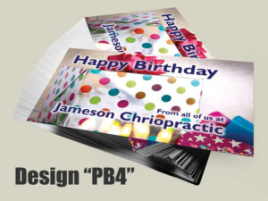 Chiropractic Birthday Postcard Design PB4 - Postcards for Chiropractic Clinics