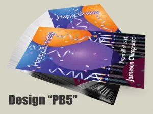 Chiropractic Birthday Postcard Design PB5 - Postcards for Chiropractic Clinics